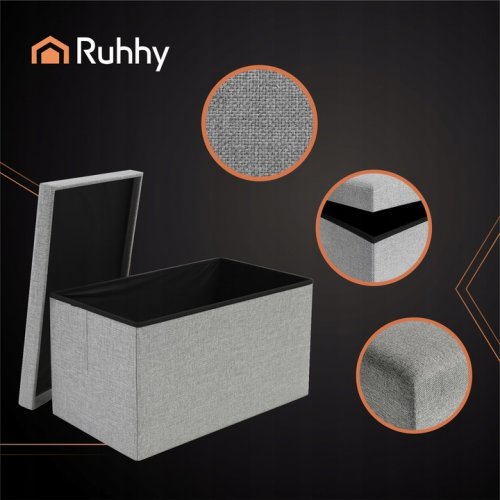 Ruhhy 25996 Skladacia textilná stolička, 80 kg, 60 x 30 x 30 cm, tmavosivá