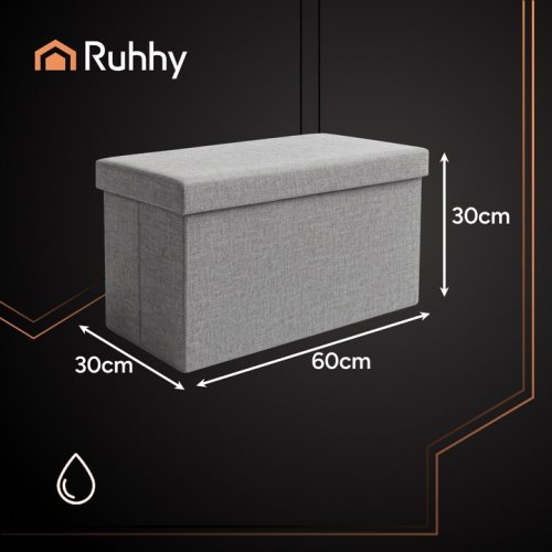 Ruhhy 25996 Skladacia textilná stolička, 80 kg, 60 x 30 x 30 cm, tmavosivá