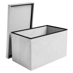 Ruhhy 25994 Taburet skládací látkový, 80 kg, 60 x 30 x 30 cm, světle šedá