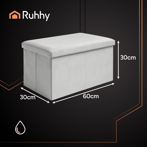 Ruhhy 25994 Skladacia textilná stolička, 80 kg, 60 x 30 x 30 cm, svetlosivá