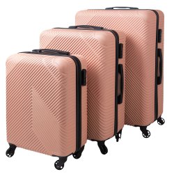 Trizand 26663 Sada 3 cestovných kufrov, 39/70/99 l, ružová