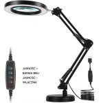 APT ZD144 Multifunkčná kozmetická lampa s lupou 12 W, USB, čierna