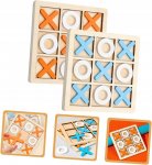 Pronett XJ5316 Piškvorky, drevené puzzle červené a biele