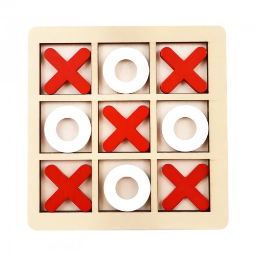 Pronett XJ5316 Piškvorky, drevené puzzle červené a biele