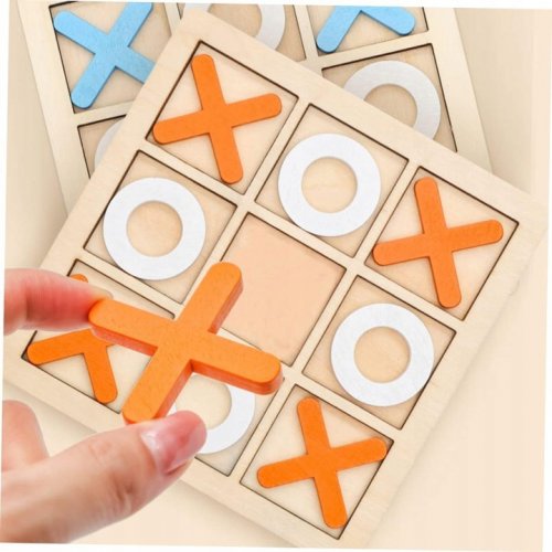 Pronett XJ5316 Piškvorky, drevené puzzle červené a biele
