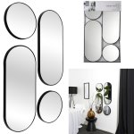 CMP HD0401 Sada 4 zrcadel Deco, černá