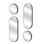 CMP HD0401 Sada 4 zrcadel Deco, černá