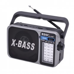Verk 27544 Prenosné analógové rádio AM/FM/SW, Micro USB, 3,7 V, 1200 mAh, čierna/sivá
