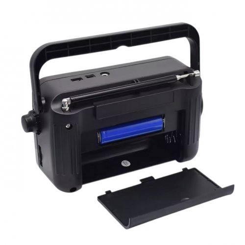 Verk 27544 Prenosné analógové rádio AM/FM/SW, Micro USB, 3,7 V, 1200 mAh, čierna/sivá