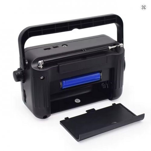Verk 27544 Prenosné analógové rádio AM/FM/SW, Micro USB, 3,7 V, 1200 mAh, čierna/sivá