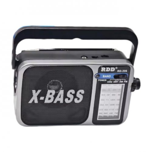 Verk 27544 Prenosné analógové rádio AM/FM/SW, Micro USB, 3,7 V, 1200 mAh, čierna/sivá