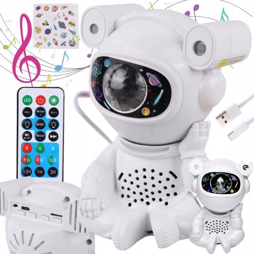 Verk 18309 Projektor nočnej oblohy Astronaut s reproduktorom Bluetooth, diaľkové ovládanie