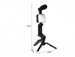 Verk 27334 Stativ s mikrofonem a LED osvětlením, tripod
