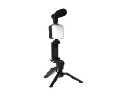 Verk 27334 Stativ s mikrofonem a LED osvětlením, tripod