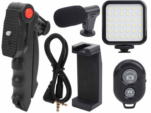 Verk 27334 Stativ s mikrofonem a LED osvětlením, tripod