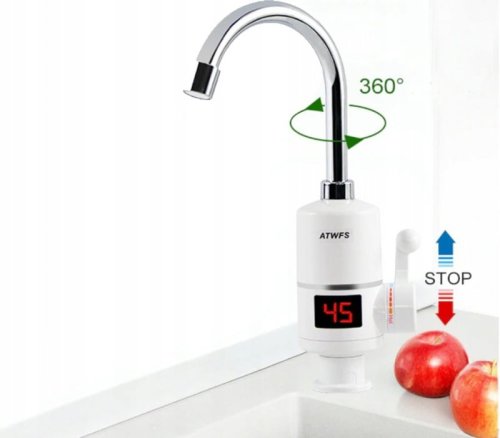 Gordon G168 Vodovodná batéria s elektrickým ohrievačom vody 3000 W, biela