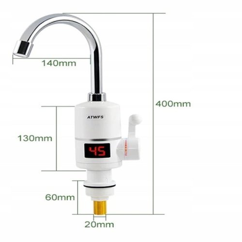 Gordon G168 Vodovodná batéria s elektrickým ohrievačom vody 3000 W, biela