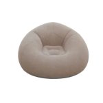 Verk 27535 Nafukovací relaxační sametové křeslo, hnědé