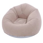 Verk 27535 Nafukovacia relaxačná zamatová stolička, hnedá