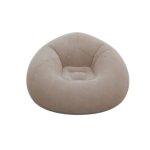 Verk 27535 Nafukovacia relaxačná zamatová stolička, hnedá