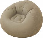 Verk 27535 Nafukovací relaxační sametové křeslo, hnědé