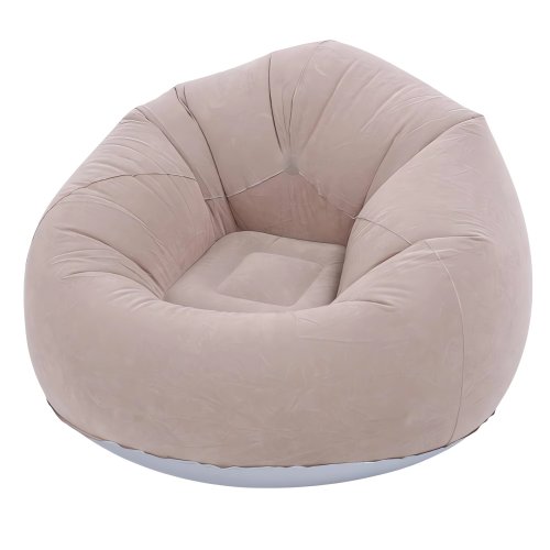 Verk 27535 Nafukovacia relaxačná zamatová stolička, hnedá