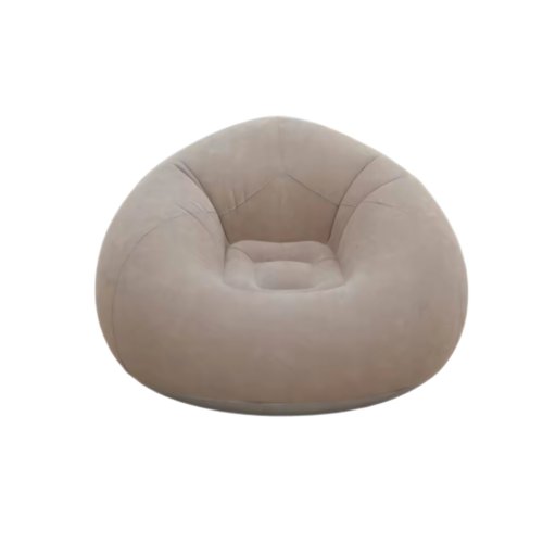 Verk 27535 Nafukovacia relaxačná zamatová stolička, hnedá