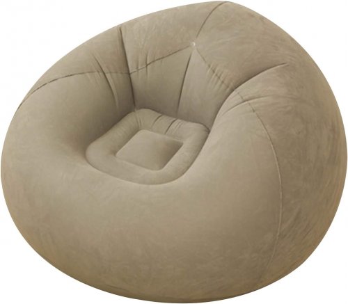 Verk 27535 Nafukovací relaxační sametové křeslo, hnědé