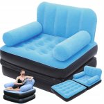 Verk 27536 Nafukovací rozkládací křeslo 2 v 1, modré