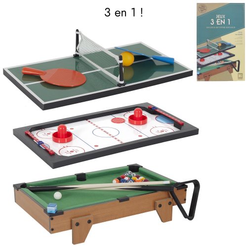 CMP MG3487 Stolní hra 3v1 – Billiard, Air Hockey a Stolní Tenis