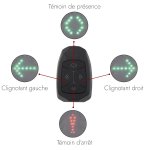 CMP VL0009 Bezdrôtová LED signalizačná vesta pre cyklistov s diaľkovým ovládaním, čierna