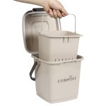 CMP ME0021 Kuchyňský koš na bioodpad s vyjímatelnou vložkou 8 L, béžový