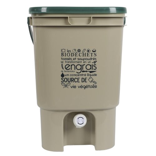 CMP ME0022 Kompostér do kuchyně s kohoutkem 19 l, béžový