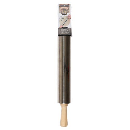 CMP KP5637 Nerezový váleček na těsto, dřevěné rukojeti, 42 cm