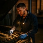 Izoxis 25675 LED lampa na čtení za krk černá