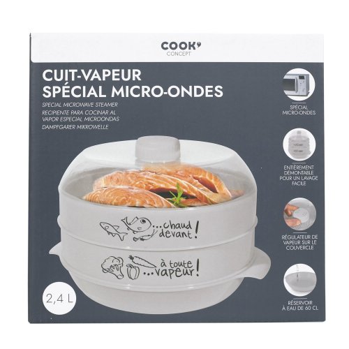CMP KC2155 Napařovač do mikrovlnné trouby 2,4 L, bílý