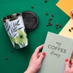 CMP KA4651 Designový termohrnek s dvojitou stěnou 350 ml, lesní ptáček