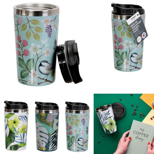 CMP KA4651 Designový termohrnek s dvojitou stěnou 350 ml, lesní ptáček