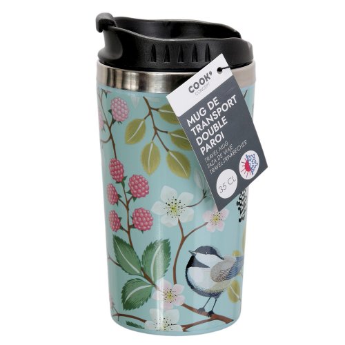 CMP KA4651 Designový termohrnek s dvojitou stěnou 350 ml, lesní ptáček