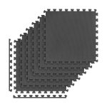 Rebel RBA-3153 Tréningová podložka z peny EVA, 180 x 120 cm, 6 ks, čierna
