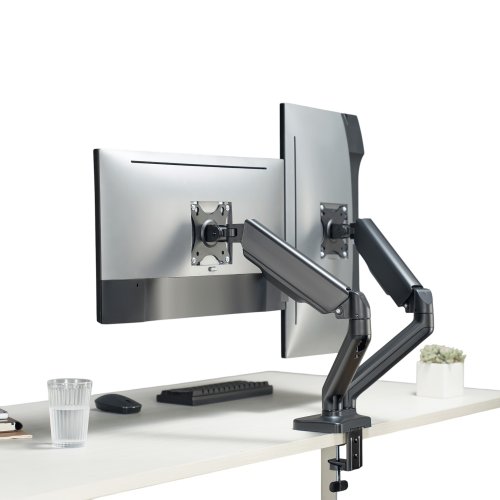 Cabletech UCH0208-2 Držák Dual na 2 monitory, úhlopříčka 17" až 32", černá