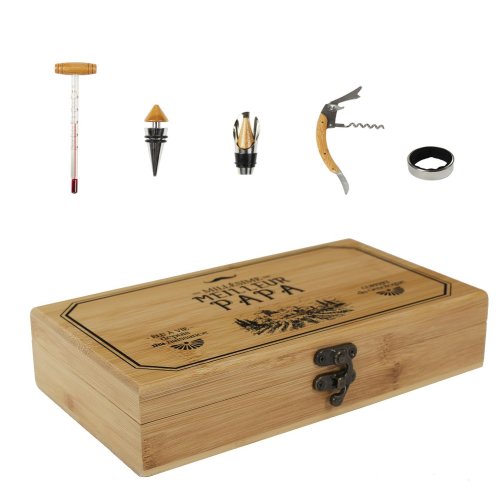 CMP KV7391 Dárková sada na víno „Millésime Meilleur Papa“