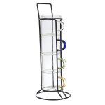 CMP KA0498 Sada sklenených pohárov s kovovým stojanom, 4 ks