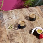 CMP KA0498 Sada sklenených pohárov s kovovým stojanom, 4 ks