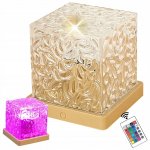 Verk 12359 Křišťálová LED lampička ve tvaru kostky, 16 barev RGB, s dálkovým ovládáním