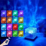 Verk 12359 Krištáľová LED lampa v tvare kocky, 16 farieb RGB, s diaľkovým ovládaním