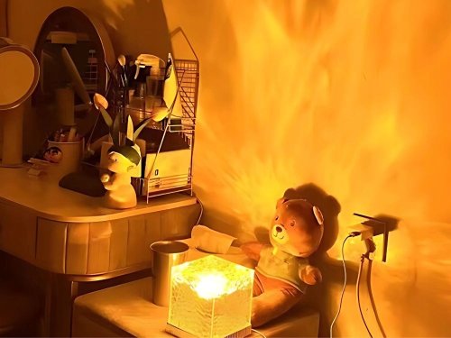 Verk 12359 Křišťálová LED lampička ve tvaru kostky, 16 barev RGB, s dálkovým ovládáním