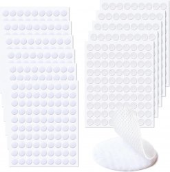 Ruhhy 25884 Samolepicí suchý zip – bílé kolečka 18 mm, 500 ks