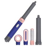 Verk 24600 Multifunkční vysoušeč vlasů s nástavci 5 v 1, šedorůžový