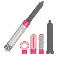 Verk 24600 Multifunkční vysoušeč vlasů s nástavci 5 v 1, šedorůžový